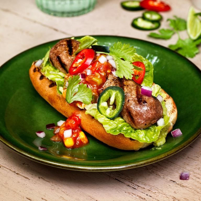 SPICY VEGETARISK HOTDOG Have Gourmet krydret pølse